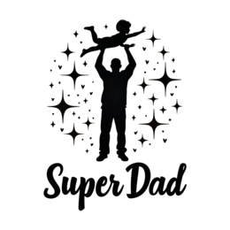 father child SVG PNG design with bold lettering