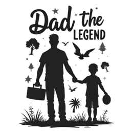 father silhouette shirt SVG PNG design with bold lettering
