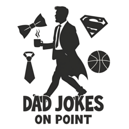 dad jokes superhero SVG PNG design with bold lettering