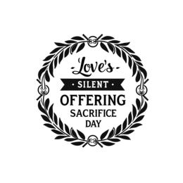 quotes offering sacrifice SVG PNG design with black and white floral elements