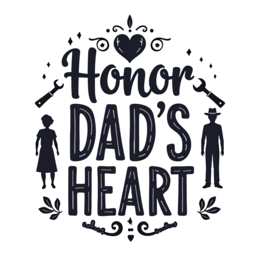 fathers day dads heart SVG PNG design with bold lettering