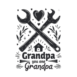 grandpa tools love SVG PNG design with hand-drawn style, bold lettering