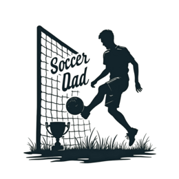 soccer dad celebration SVG PNG design with bold lettering