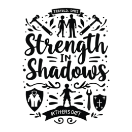 strength in shadows SVG PNG design with bold lettering