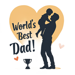 father's day dad love trophy shirt SVG PNG design with bold lettering