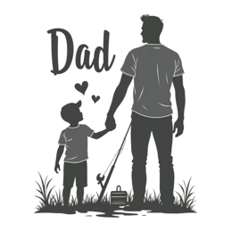 fishing dad son shirt SVG PNG design