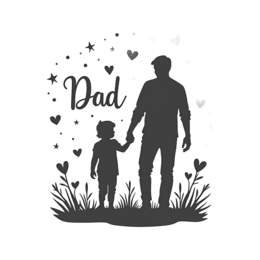 dad child silhouette SVG PNG design