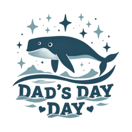 father's day whale stars SVG PNG design with bold lettering