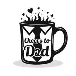father's day coffee celebration SVG PNG design with bold lettering