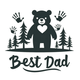 father's day best dad bear SVG PNG design
