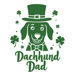 dachshund stpatricks shirt SVG PNG design with bold lettering, green floral elements