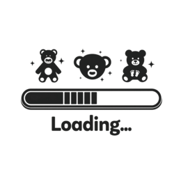 teddy bears loading SVG PNG design