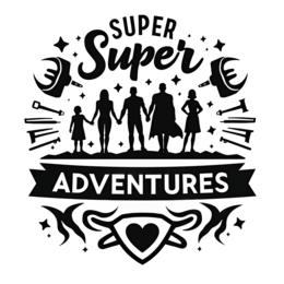superheroes adventures SVG PNG design with bold lettering