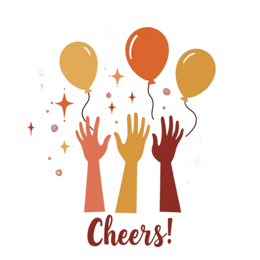 celebration balloons SVG PNG design with bold lettering
