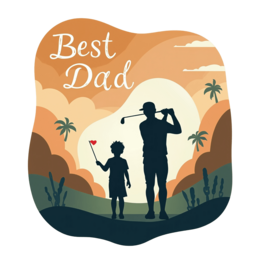 father son golf SVG PNG design