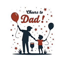 dad children balloon shirt SVG PNG design with bold lettering