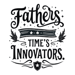 fathers day innovators SVG PNG design with bold lettering, black and white floral elements