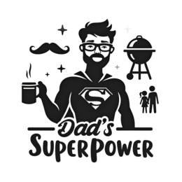 dad superpower shirt SVG PNG design with bold lettering