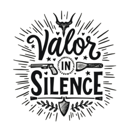 valor silence quote SVG PNG design with bold lettering