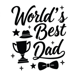 day best dad trophy SVG PNG design with bold lettering