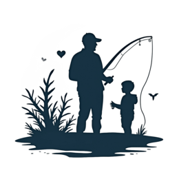 fishing parenting SVG PNG design