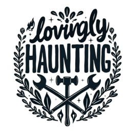 halloween floral SVG PNG design with bold lettering, black floral elements