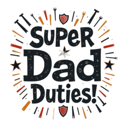 day super dad duties SVG PNG design with bold lettering
