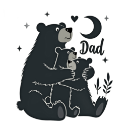 dad bears SVG PNG design with bold lettering