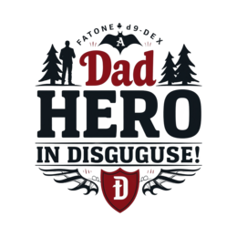 dad hero shirt SVG PNG design with bold lettering