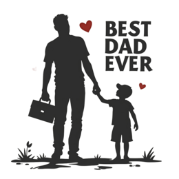 fathers day best dad ever SVG PNG design with bold lettering