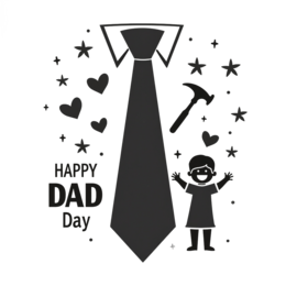 day dad tie SVG PNG design with bold lettering