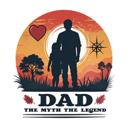 day dad silhouette sunset shirt SVG PNG design with bold lettering