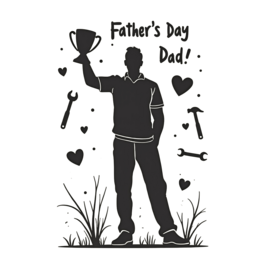 day dad trophy tools SVG PNG design