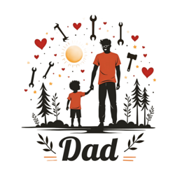 dad fatherhood SVG PNG design with bold lettering