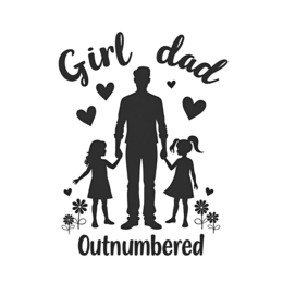 dad daughters shirt SVG PNG design with bold lettering