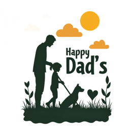 father child dog SVG PNG design