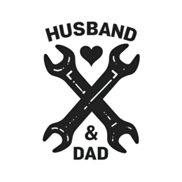 husband dad tools SVG PNG design with bold lettering
