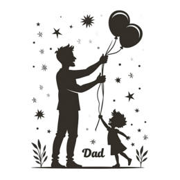 dad balloons SVG PNG design