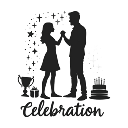 celebration couple shirt SVG PNG design with clean design elements