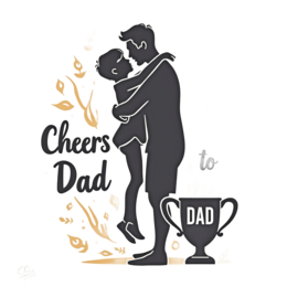 fathers day celebration SVG PNG design with black floral elements