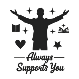 supports you SVG PNG design with bold lettering, an uplifting message