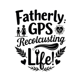 fatherly guidance SVG PNG design with bold lettering, black floral elements