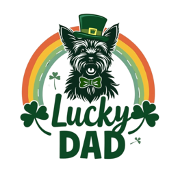 lucky dog st patricks shirt SVG PNG design with bold lettering