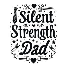 dad silentstrength SVG PNG design with hand-drawn style, bold lettering