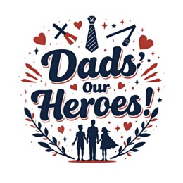 day dads our heroes SVG PNG design with hand-drawn style, bold lettering