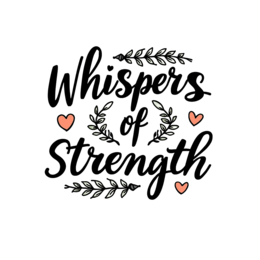 quotes strength SVG PNG design with bold lettering, black and white floral elements, an uplifting message