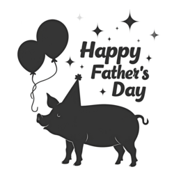 fathersday pig SVG PNG design with bold lettering