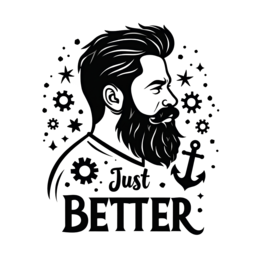 beard anchor SVG PNG design with bold lettering