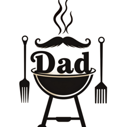 barbecue dad SVG PNG design with bold lettering