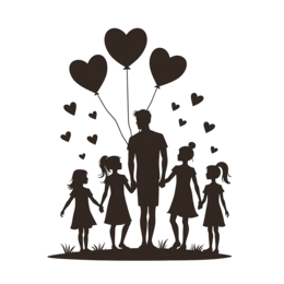 love family balloons shirt SVG PNG design